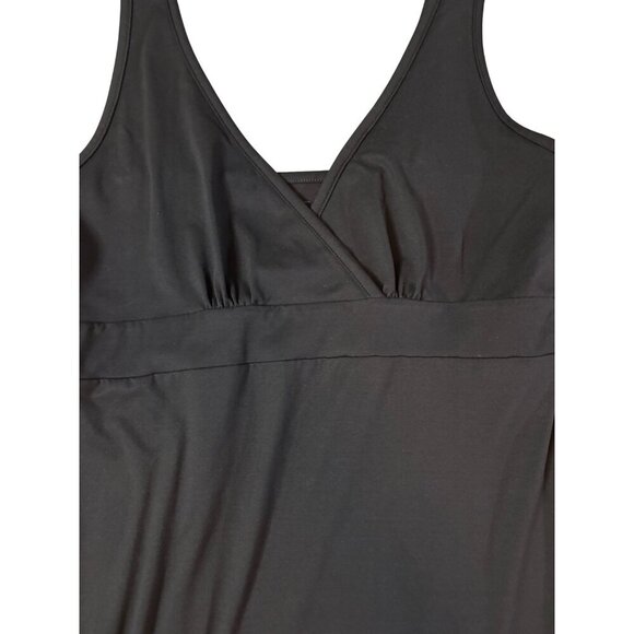 Patagonia Womens Black Sleeveless V-Neck Dress M Polyester Spandex - Picture 3 of 4
